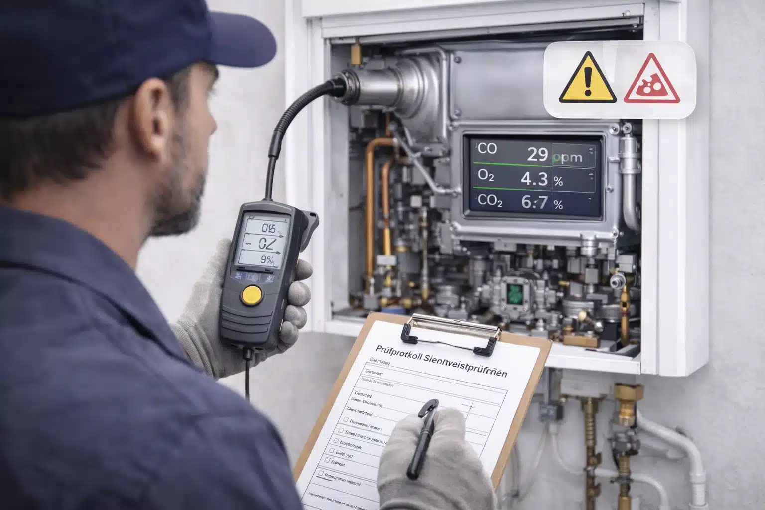 Gasgeräte Notdienst Prüfung von Dichtheit und Abgaswerten